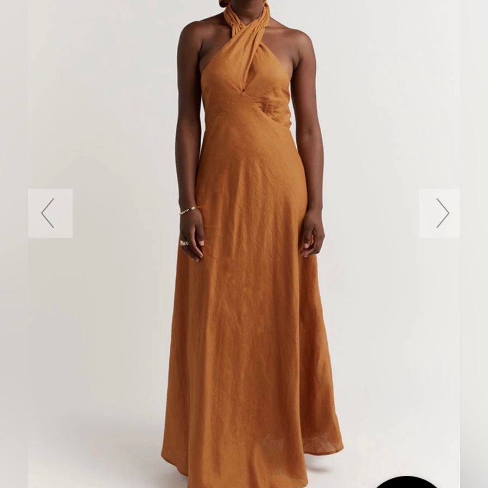 ALEXIS TANGERINE MIDI DRESS